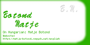 botond matje business card